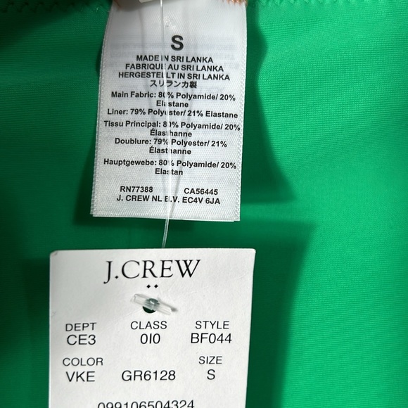 J Crew High-rise scalloped bikini bottom in Brilliant Green size small - Picture 9 of 12